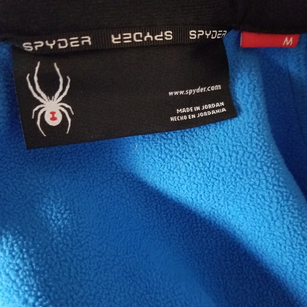 Spyder Outbound Spider Blue Half-Zip Pullover Sweatshirt Jacket Medium - Picture 10 of 11